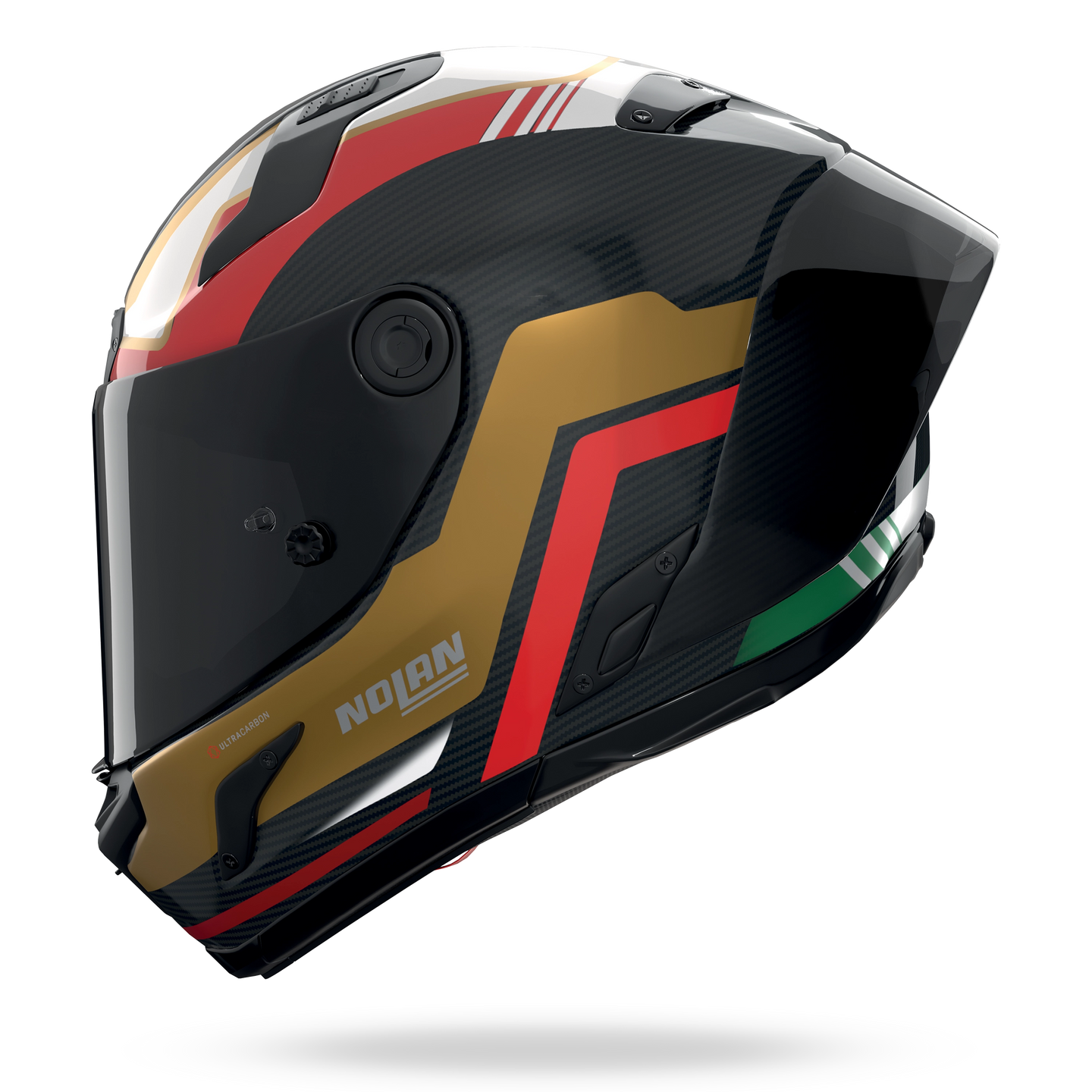 Nolan casco integrale X-804 RS ULTRA CARBON PIEGA Oro / Rosso / Verde metallo - XS