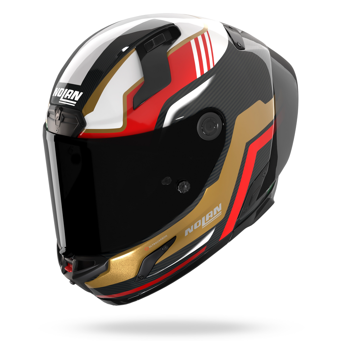 Nolan casco integrale X-804 RS ULTRA CARBON PIEGA Oro / Rosso / Verde metallo - XXS