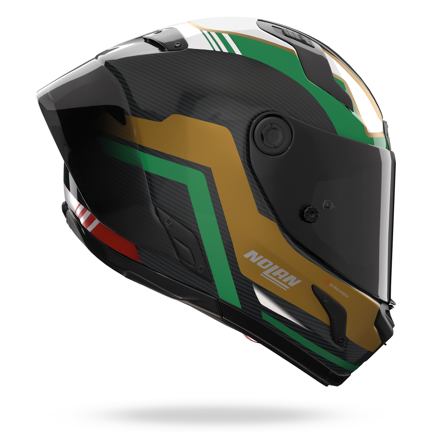 Nolan casco integrale X-804 RS ULTRA CARBON PIEGA Oro / Rosso / Verde metallo - L