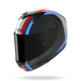 Nolan casco integrale X-904 ULTRA CARBON GEMINI Carbonio / Bianco / Rosso / Blu - vista 3/4