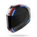 Nolan casco integrale X-904 ULTRA CARBON GEMINI Carbonio / Bianco / Rosso / Blu - vista 3/4