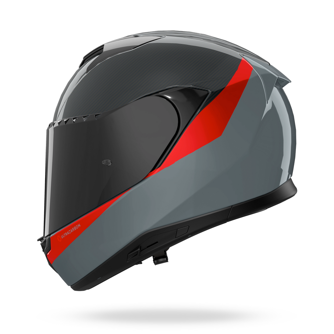 Nolan casco integrale X-904 ULTRA CARBON VERNICIATURA SPECIALE Grigio / Rosso