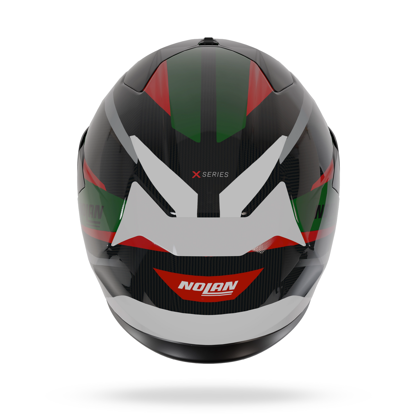 Nolan casco integrale X-904 ULTRA CARBON CALIBRO Argento / Verde / Rosso