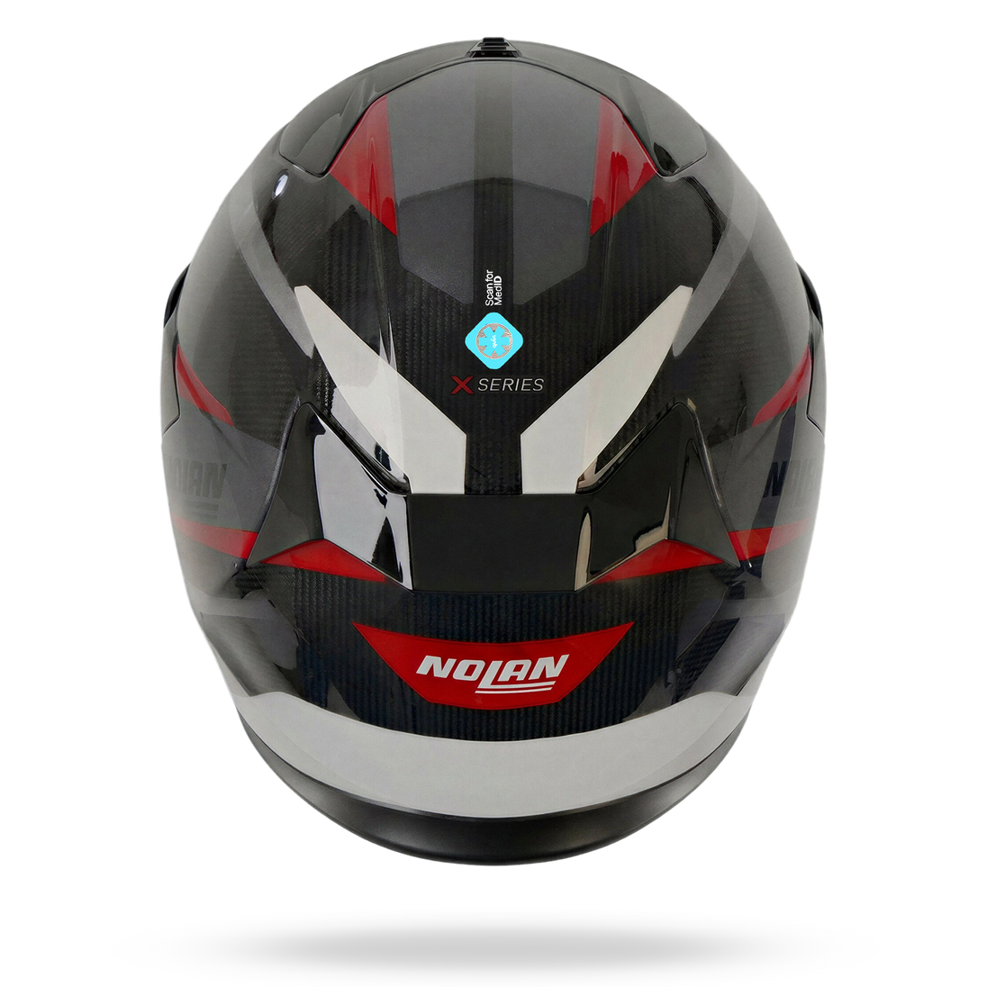 Nolan casco integrale X-904 ULTRA CARBON CALIBRO QUIN Antracite / Rosso