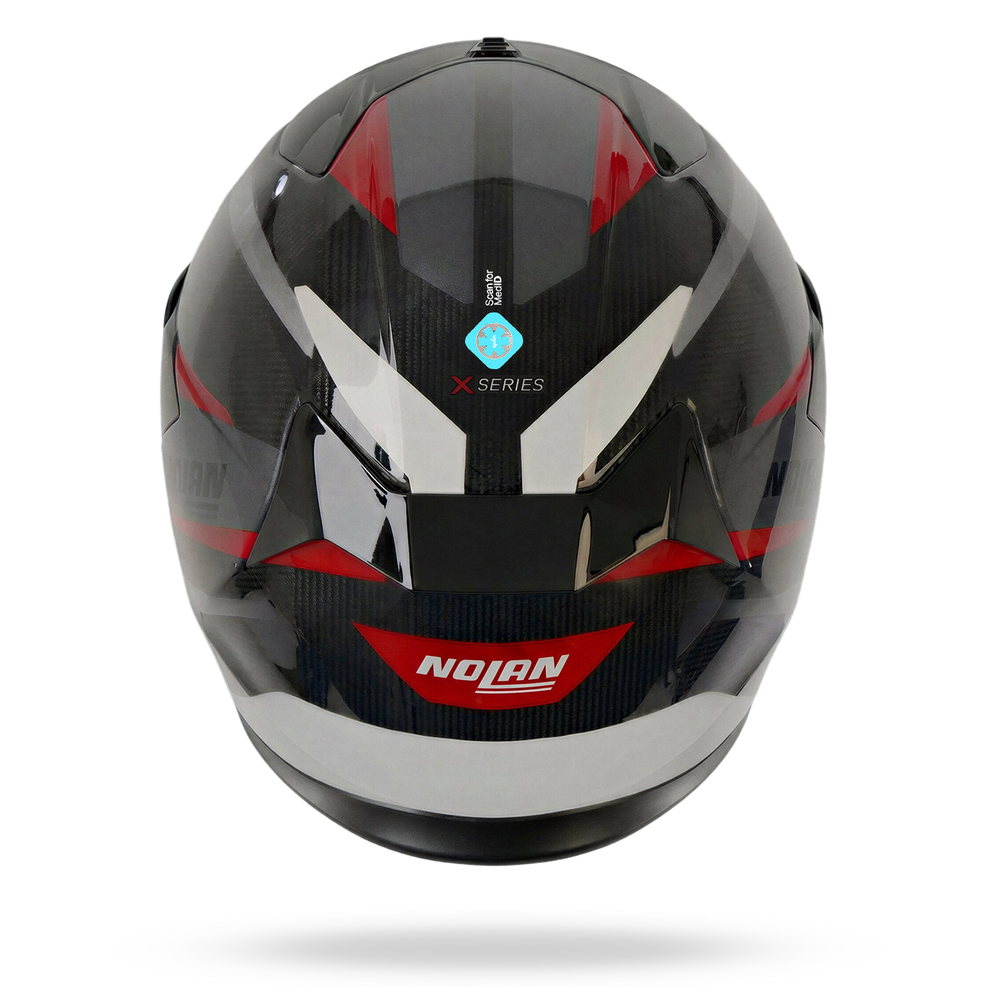 Nolan casco integrale X-904 ULTRA CARBON CALIBRO QUIN Antracite / Rosso