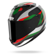 Nolan casco integrale X-904 ULTRA CARBON CALIBRO QUIN Argento / Verde / Rosso