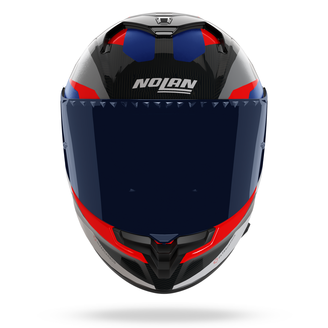 Nolan casco integrale X-904 ULTRA CARBON CALIBRO QUIN Antracite / Blu / Rosso - vista 3/4