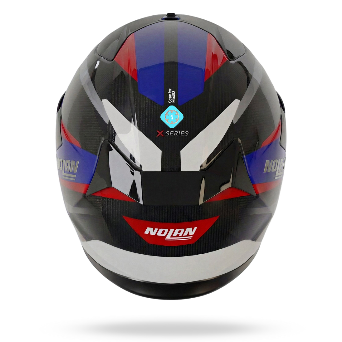 Nolan casco integrale X-904 ULTRA CARBON CALIBRO QUIN Antracite / Blu / Rosso
