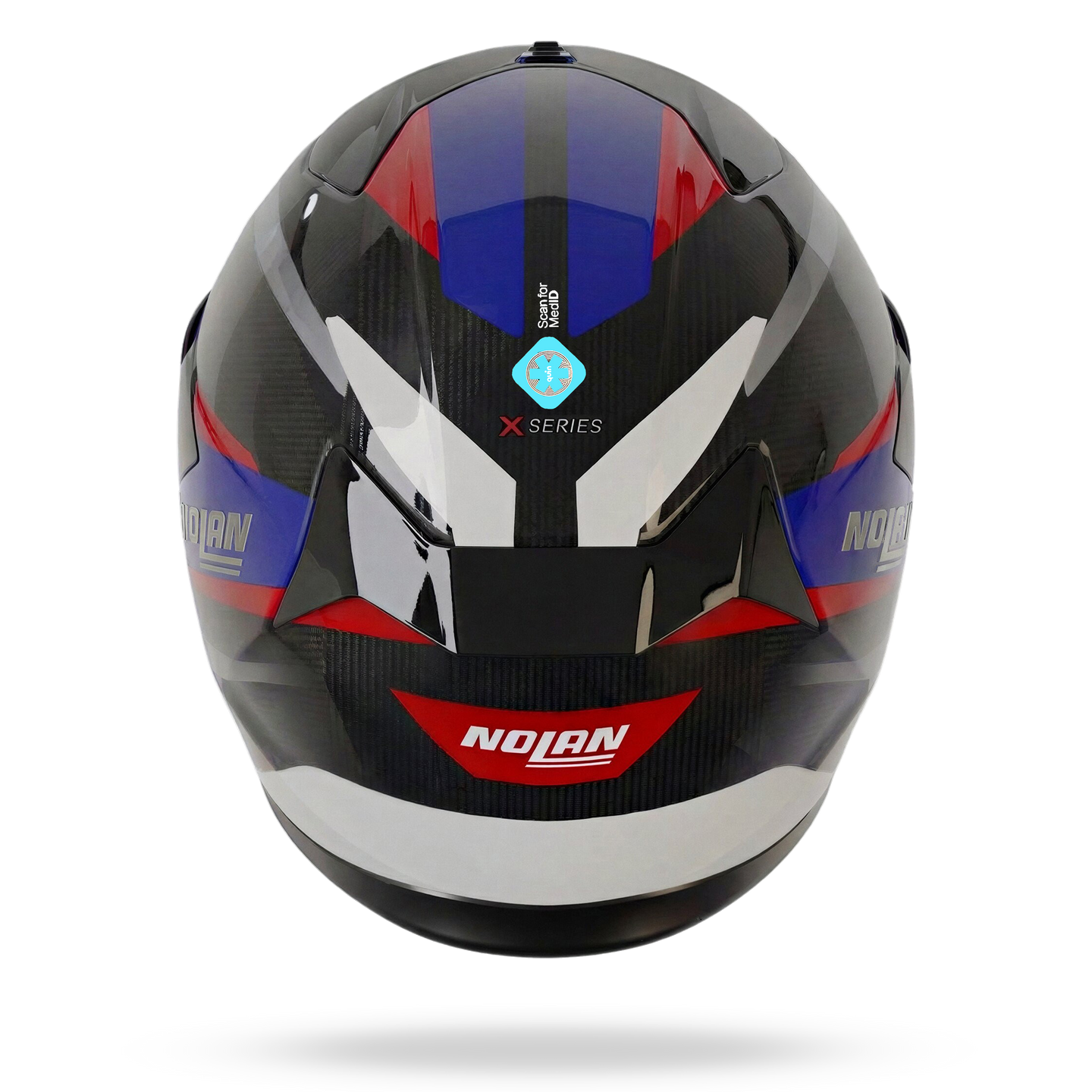 Nolan casco integrale X-904 ULTRA CARBON CALIBRO QUIN Antracite / Blu / Rosso