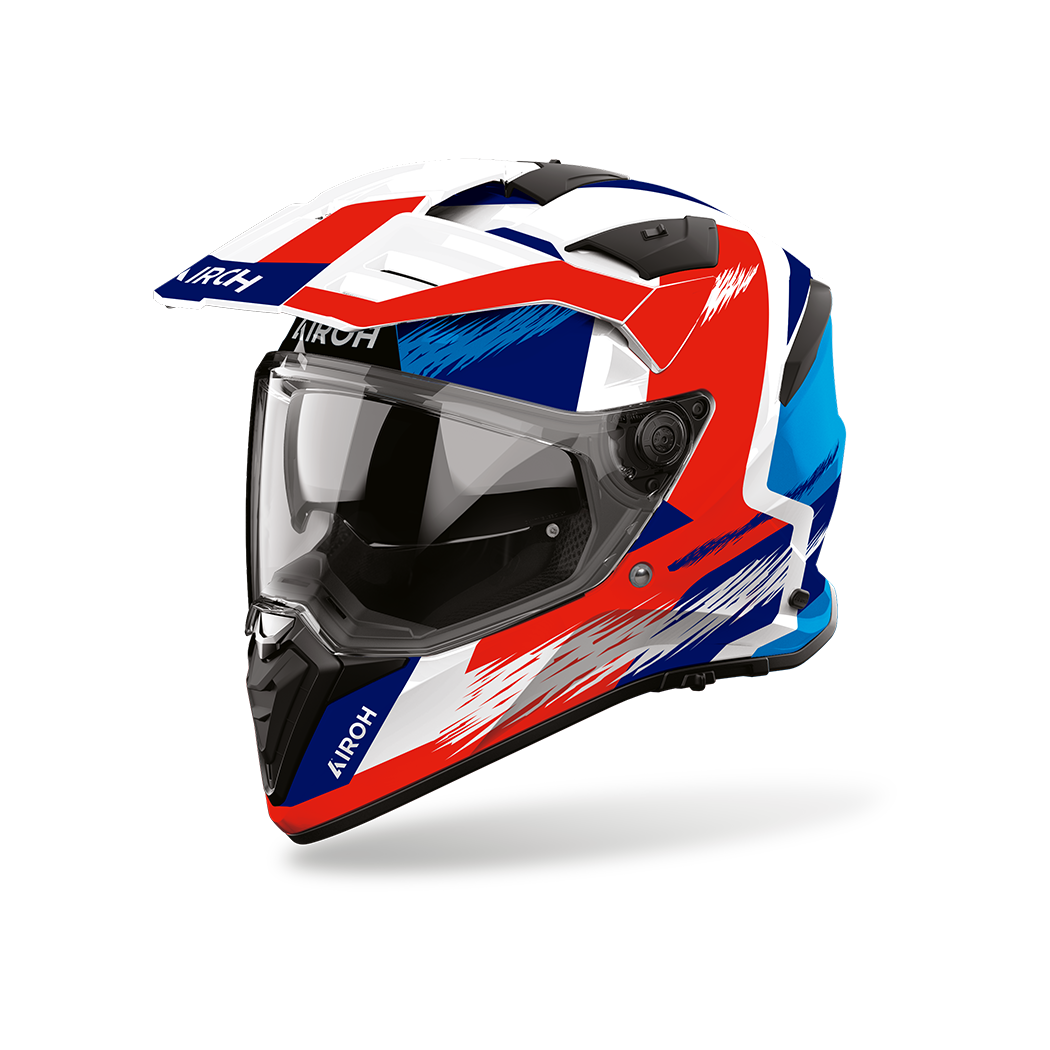 Airoh casco enduro BADX-X Airspeed Blue/Red Gloss