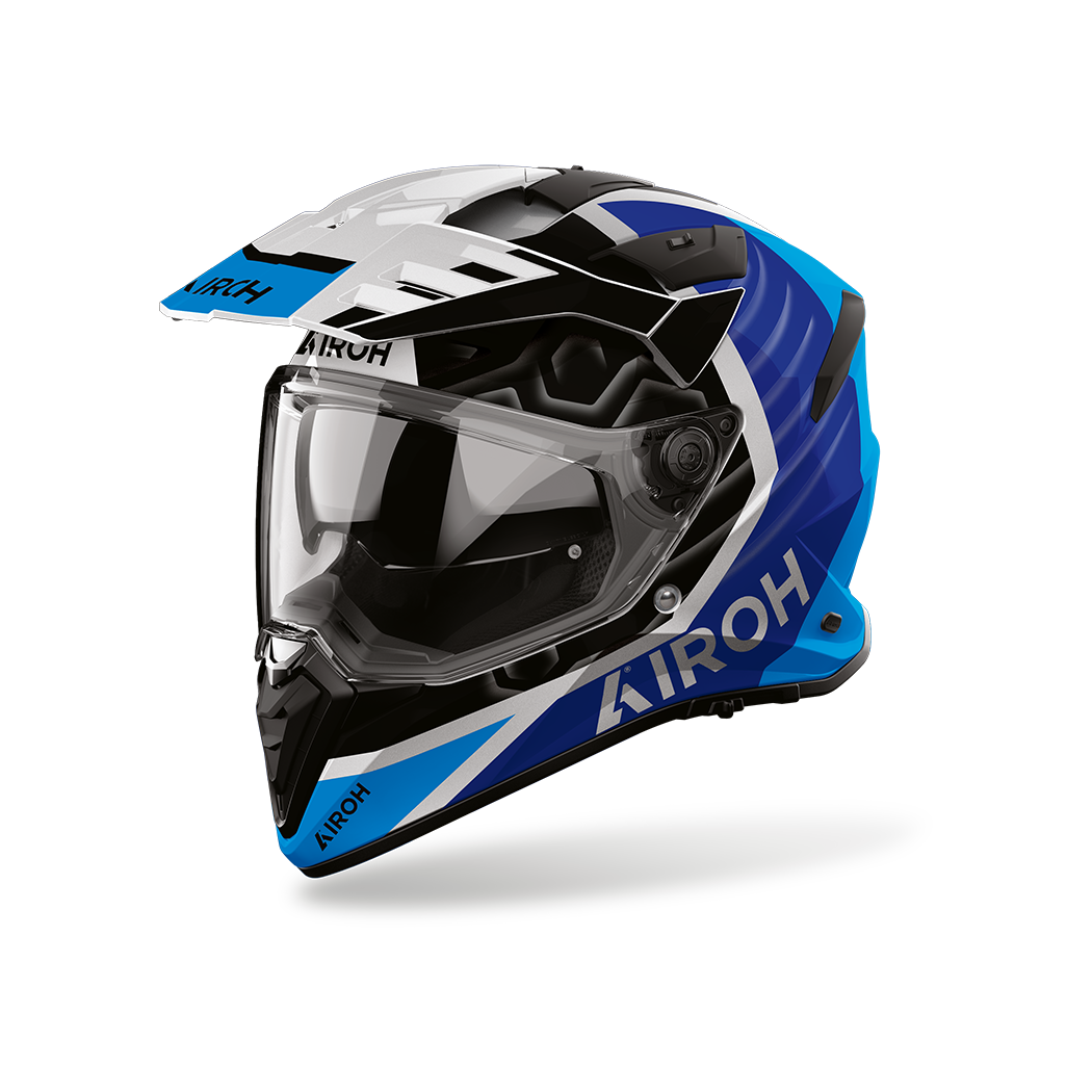 Airoh casco enduro BADX-X Cube Blue Gloss