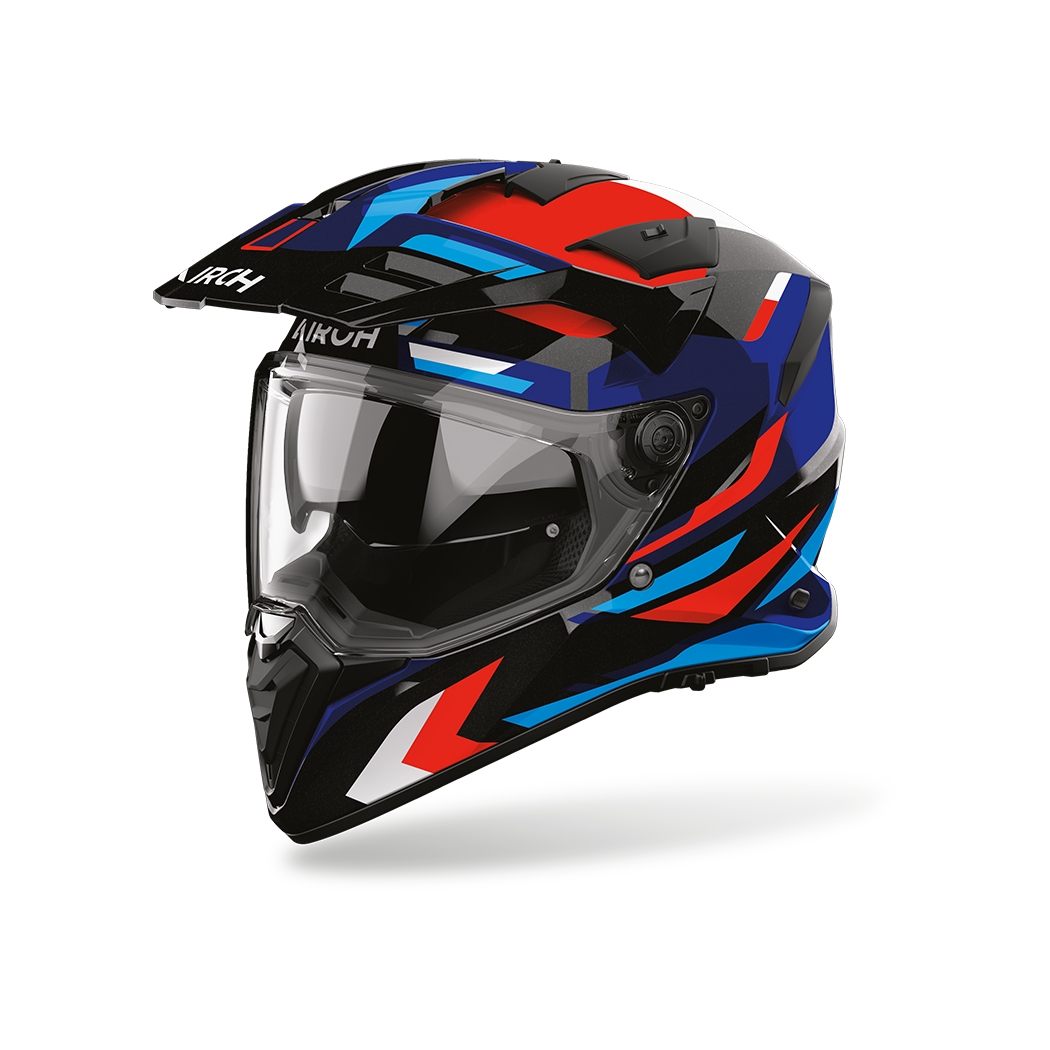 Airoh casco enduro BADX-X Glitch Blue/Red Gloss