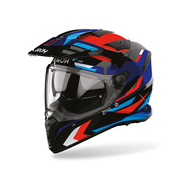 Airoh casco enduro BADX-X Glitch Blue/Red Gloss