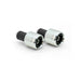 Antivibranti Barracuda argento in alluminio CNC