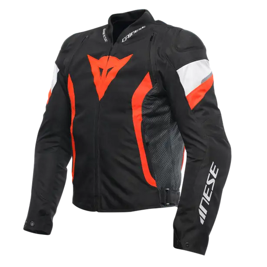 Giacca moto Dainese AVRO 5 Nero Rosso fluo Bianco