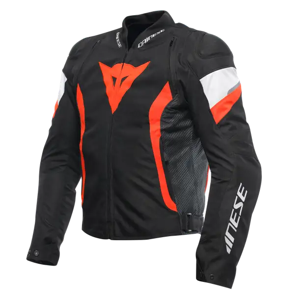 Giacca moto Dainese AVRO 5 Nero Rosso fluo Bianco