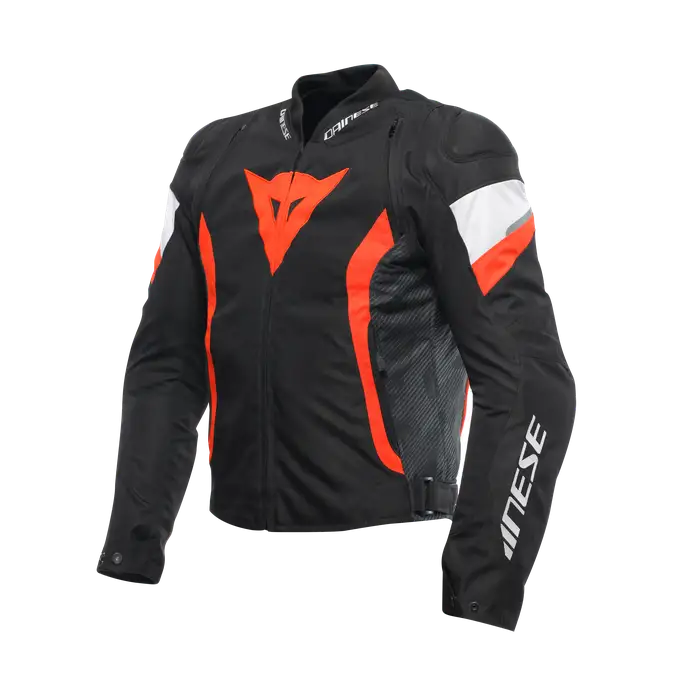 Giacca moto Dainese AVRO 5 Nero Rosso fluo Bianco