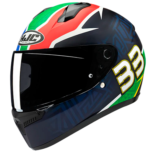 HJC C10 BB 33 MC21SF casco moto integrale + 2 visiere in omaggio - immagine 1