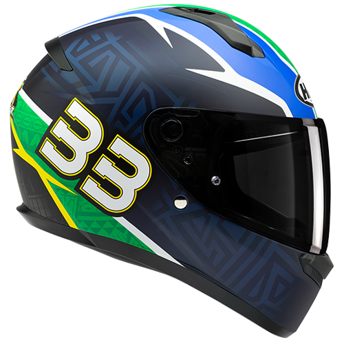 HJC C10 BB 33 MC21SF casco moto integrale + 2 visiere in omaggio - immagine 4
