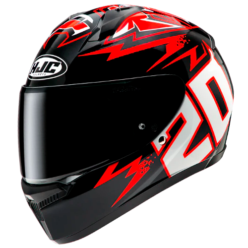 HJC C10 DIABLO MASK MC1 casco moto integrale + 2 visiere in omaggio - immagine 1