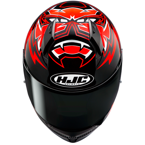 HJC C10 DIABLO MASK MC1 casco moto integrale + 2 visiere in omaggio - immagine 3