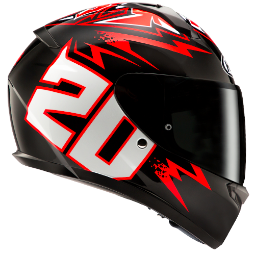 HJC C10 DIABLO MASK MC1 casco moto integrale + 2 visiere in omaggio - immagine 4