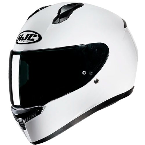 HJC C10 SOLID WHITE casco moto integrale + 2 visiere in omaggio - immagine 1