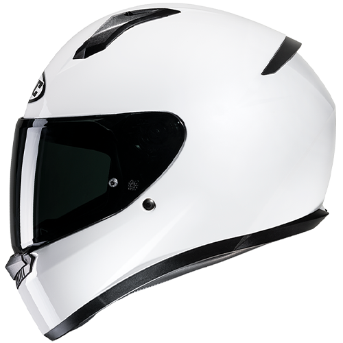 HJC C10 SOLID WHITE casco moto integrale + 2 visiere in omaggio - immagine 2