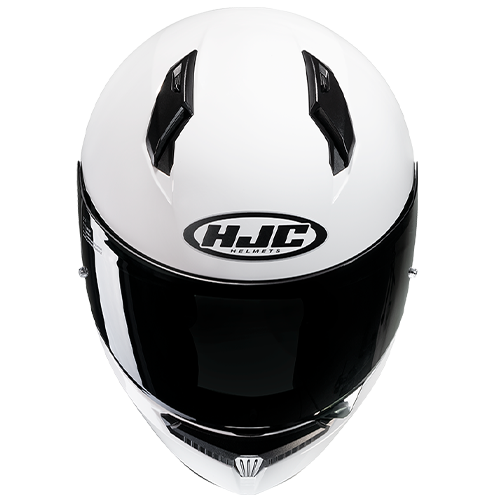 HJC C10 SOLID WHITE casco moto integrale + 2 visiere in omaggio - immagine 4
