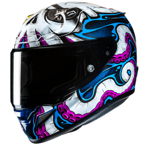 HJC RPHA 12 KRAKEN MC28 casco moto integrale + 3 visiere in omaggio - immagine 1