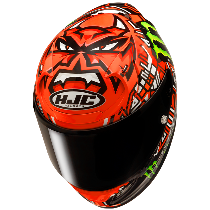 HJC RPHA 12 QUARTARARO REPLICA II MC1 casco moto integrale + 3 visiere in omaggio - immagine 2