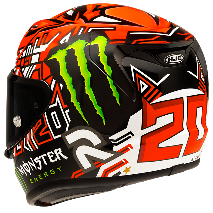 HJC RPHA 12 QUARTARARO REPLICA II MC1 casco moto integrale + 3 visiere in omaggio - immagine 3