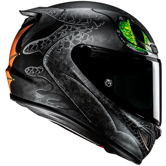 HJC RPHA 12 TOOTHLESS II UNIVERSAL MC4SF casco moto integrale + 3 visiere in omaggio - immagine 5