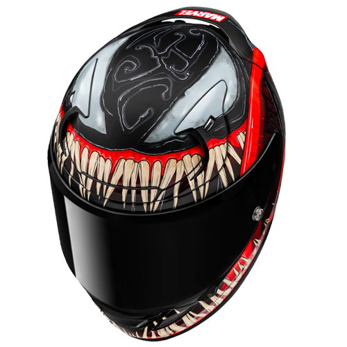 HJC RPHA 12 VENOM 3 MARVEL MC1SF casco moto integrale + 3 visiere in omaggio - immagine 2
