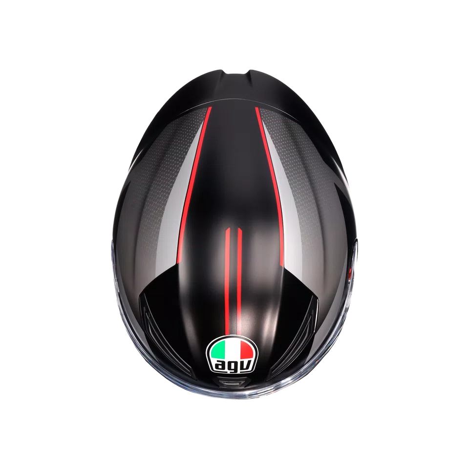 K1 S LAP MATT BLACK/GREY/RED - CASCO MOTO INTEGRALE E2206