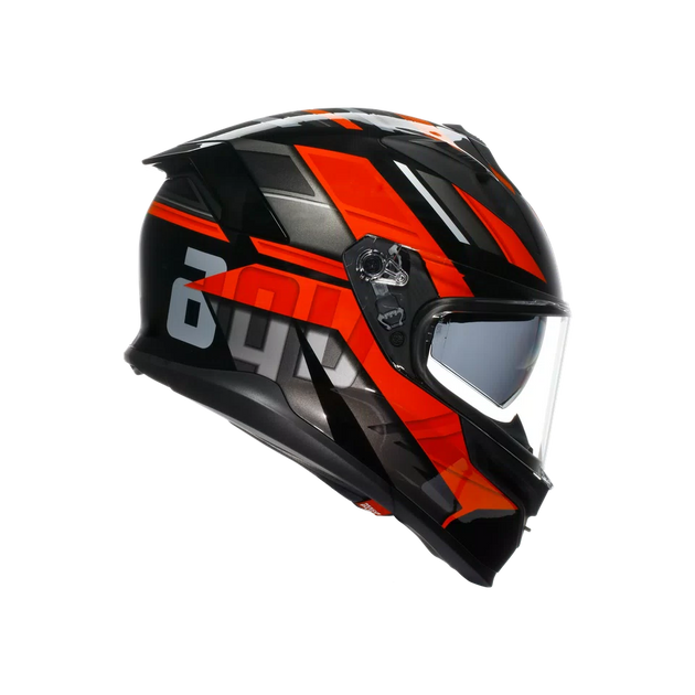 Agv casco integrale K7 taurax black red vista 3/4