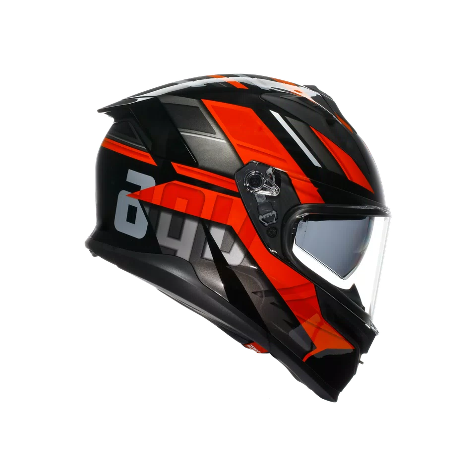 Agv casco integrale K7 taurax black red vista 3/4