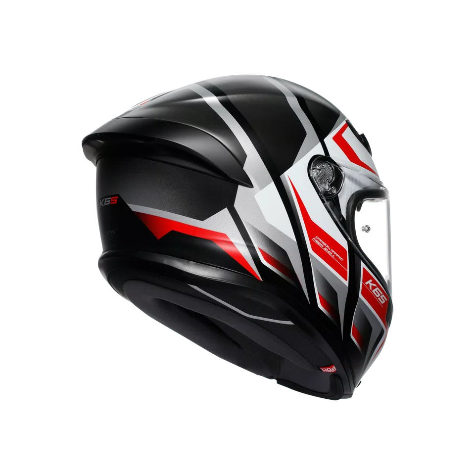 Agv casco integrale K6 S karve matt black white red immagine 6