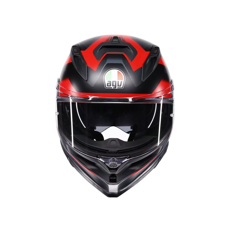 Agv casco integrale K7 glimpse matt black red immagine 7