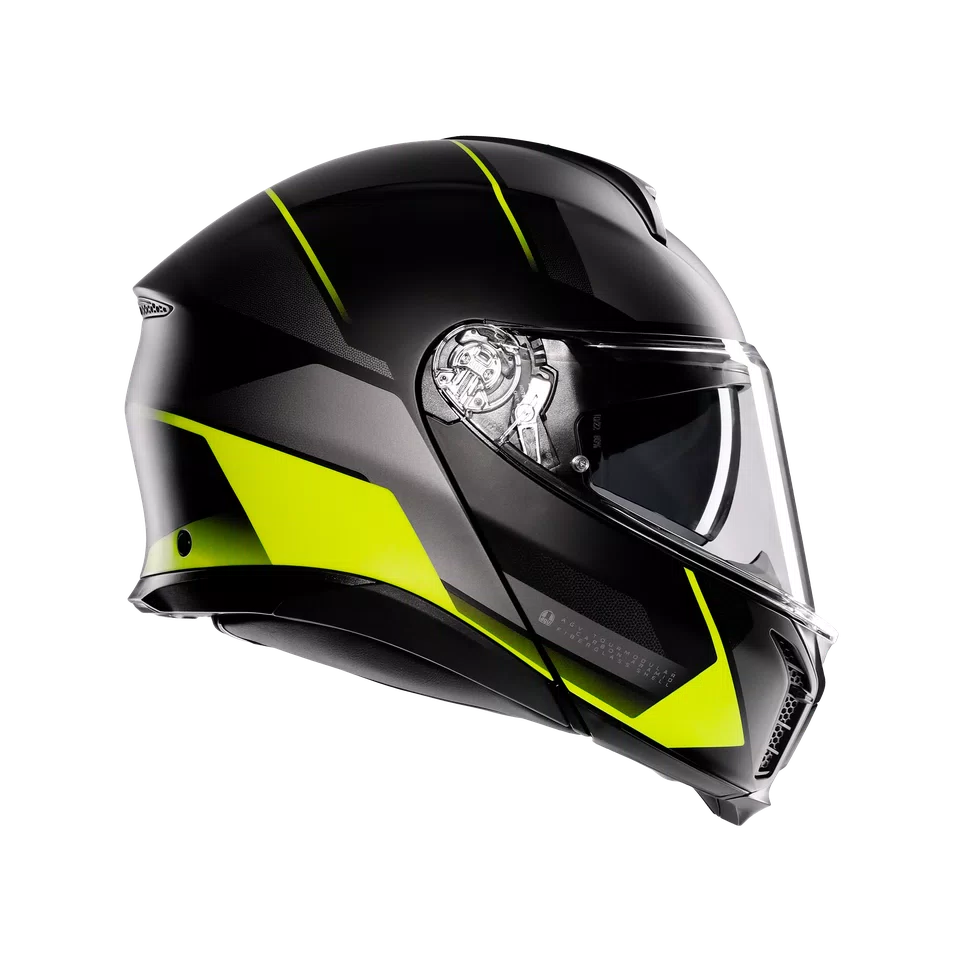 Agv casco modulare Tourmodular perception matt black yellow fluo immagine 3