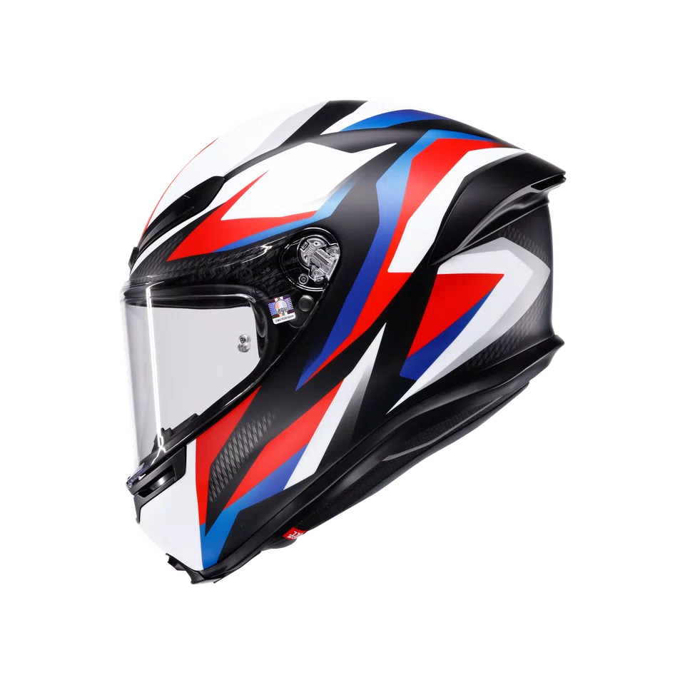 Agv casco integrale K6 S timewarp matt black red blue immagine 4