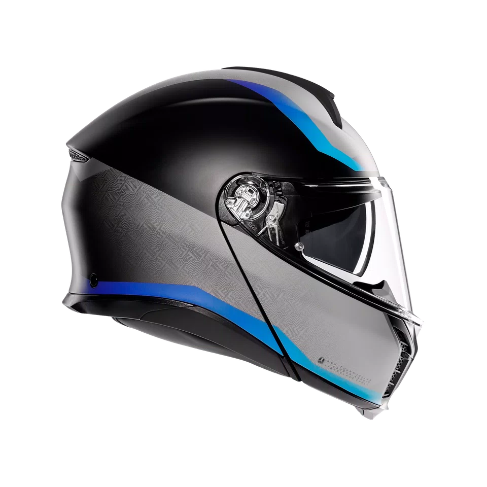 Agv casco modulare Tourmodular stray matt black grey blue immagine 3