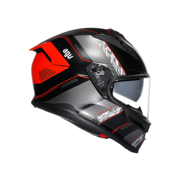 Agv casco integrale K7 kyber matt black red vista 3/4