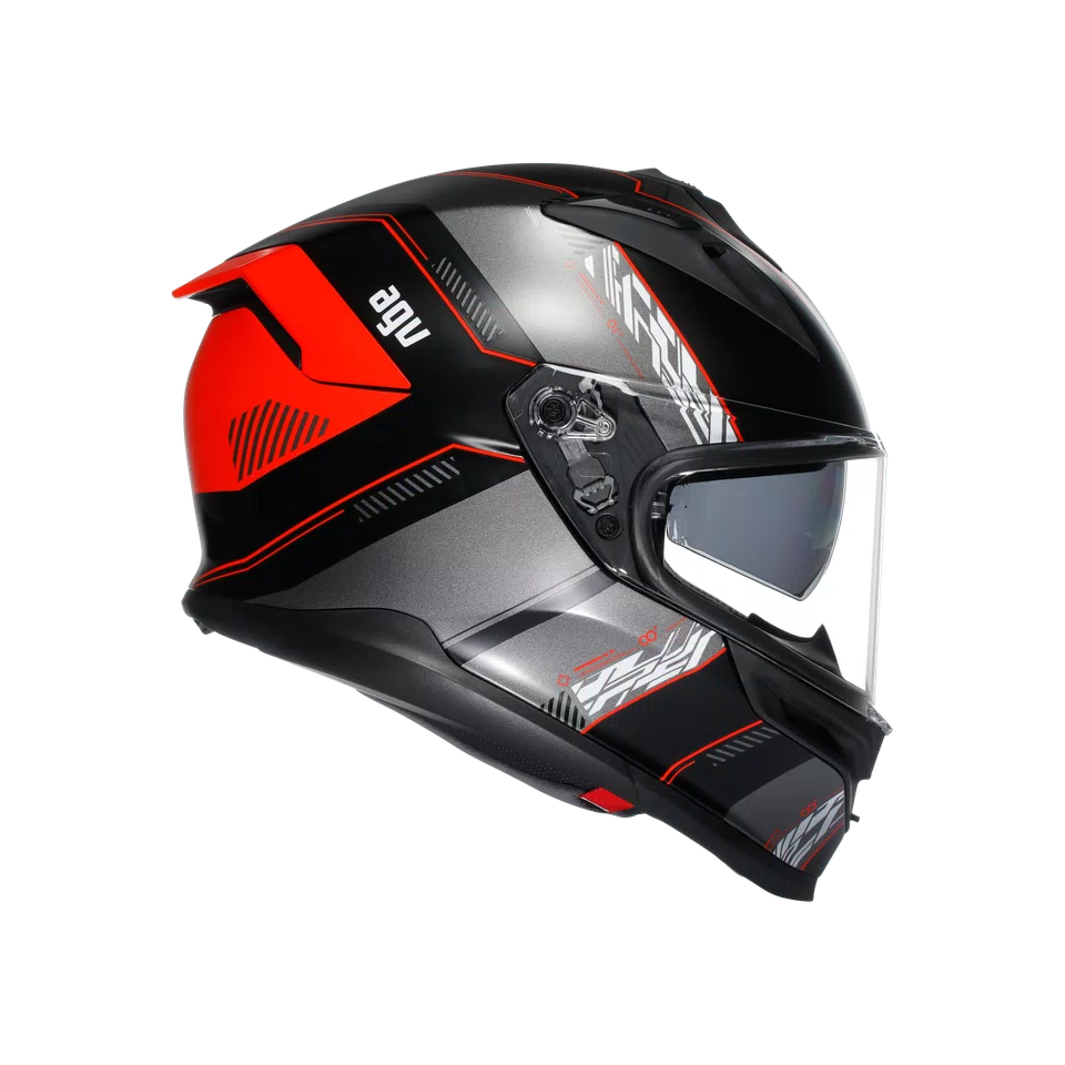 Agv casco integrale K7 kyber matt black red vista 3/4