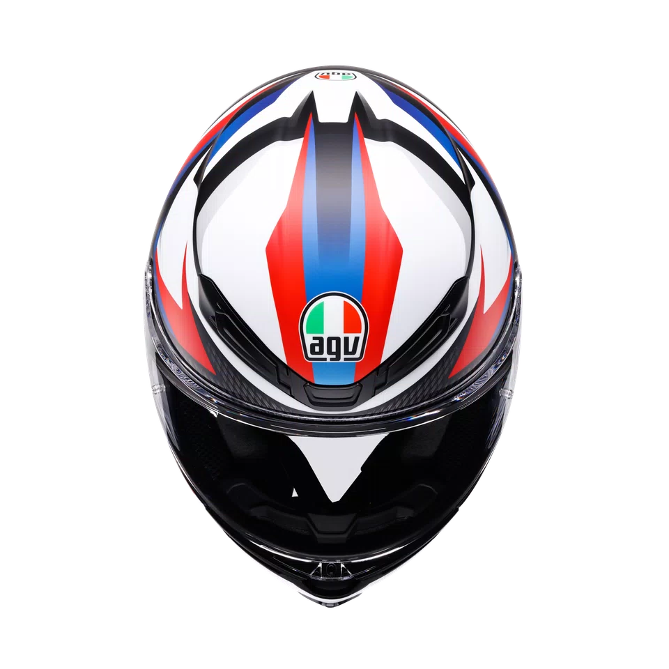 Agv casco integrale K6 S timewarp matt black red blue immagine 7