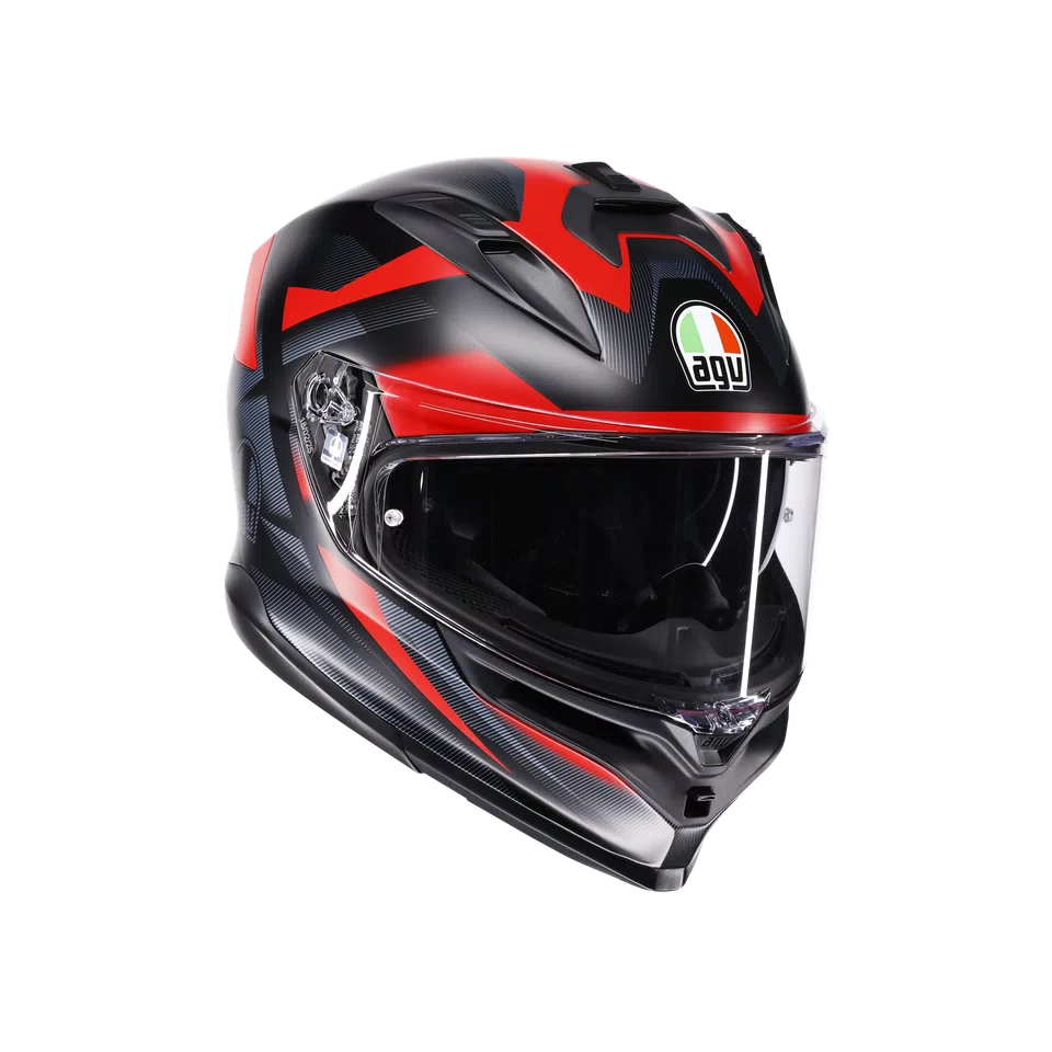 Agv casco integrale K7 glimpse matt black red immagine 6
