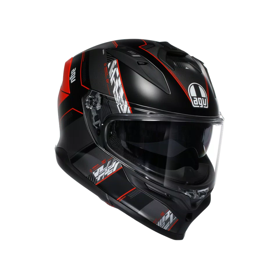 Agv casco integrale K7 kyber matt black red immagine 6