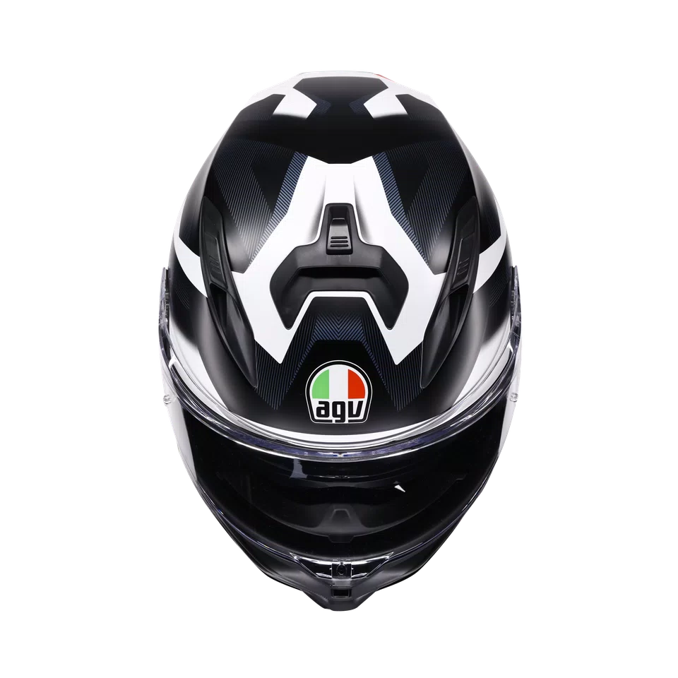 Agv casco integrale K7 glimpse matt black white immagine 5