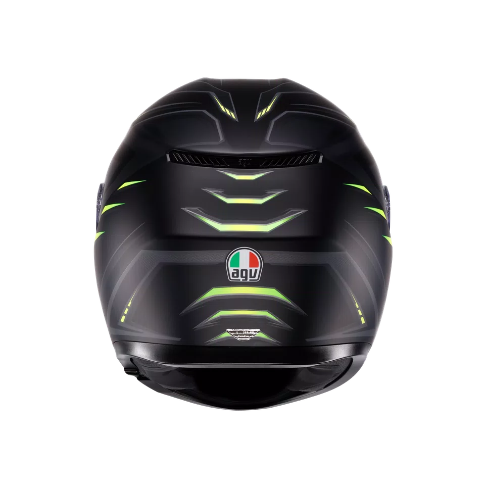 Agv casco integrale K3 syth matt black yellow fluo immagine 3