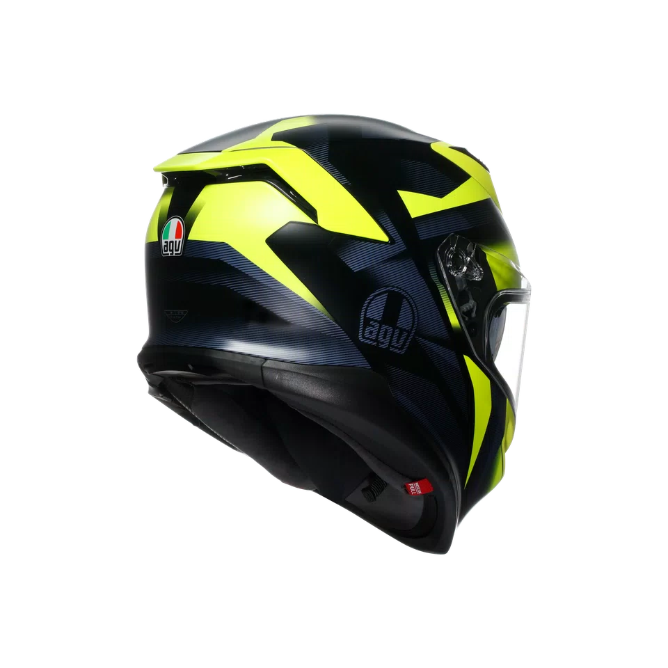 Agv casco integrale K7 glimpse matt black yellow fluo immagine 4
